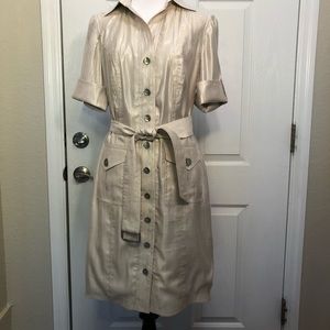 Chico's button-front belted shift dress size 0